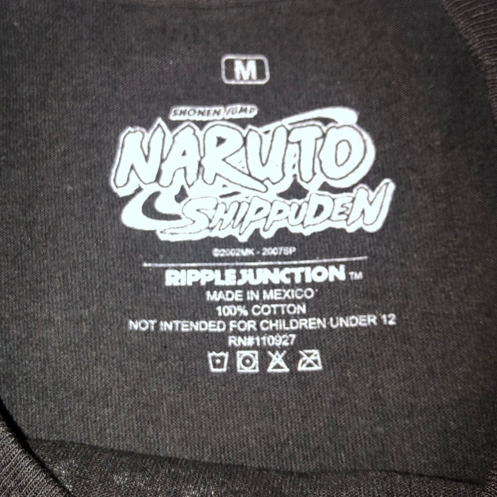 NWOT Men’s Naruto Shippuden Logo Graphic Shirt M - Picture 3 of 4